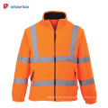 Hi Vis Fleece Jacke Sicherheit gefüttert ANSI Klasse 3 reflektierende Arbeitsmantel mit Taschen und Frontreißverschluss